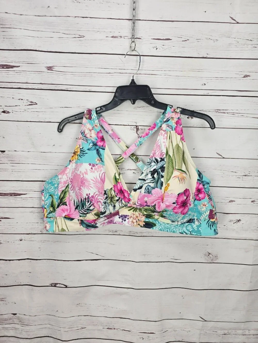 Torrid Womens Plus‎ Size 6 Floral Tropical Bikini Wrap Set Swim Top & Skirt